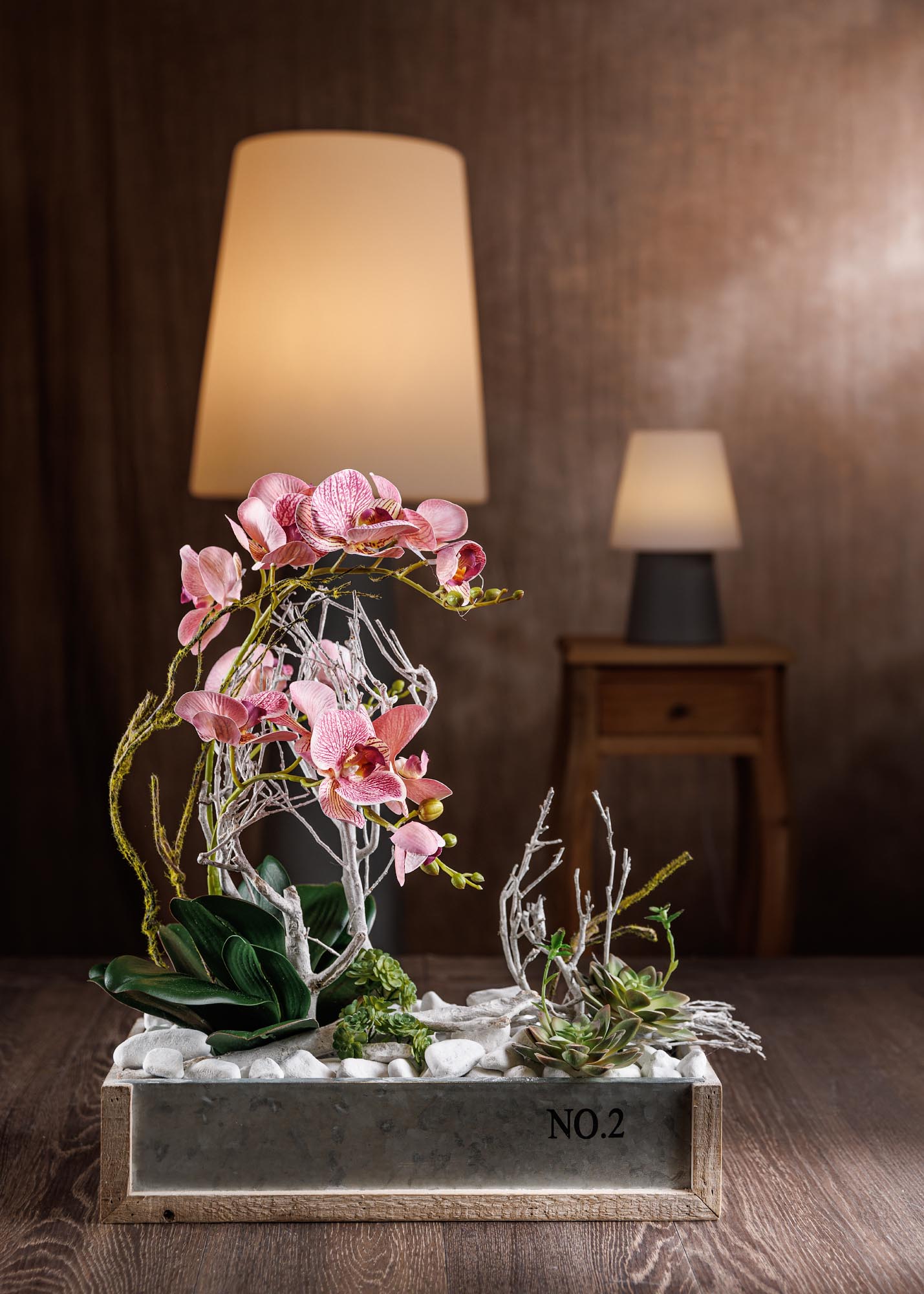 Composizione fiori finti con orchidee - Arredamento e Casalinghi In vendita  a Padova