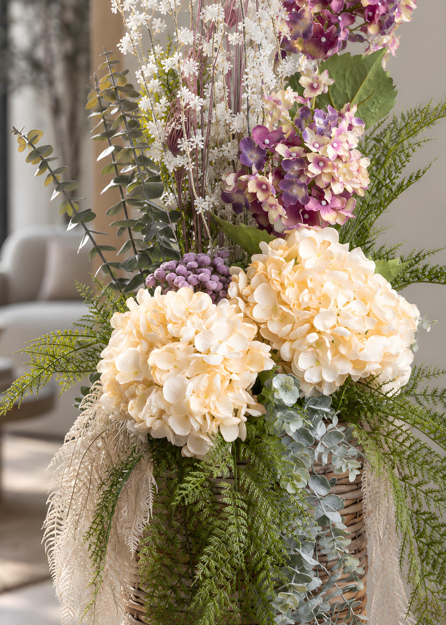 Composizione di fiori artificiali – Dettaglio ambientato