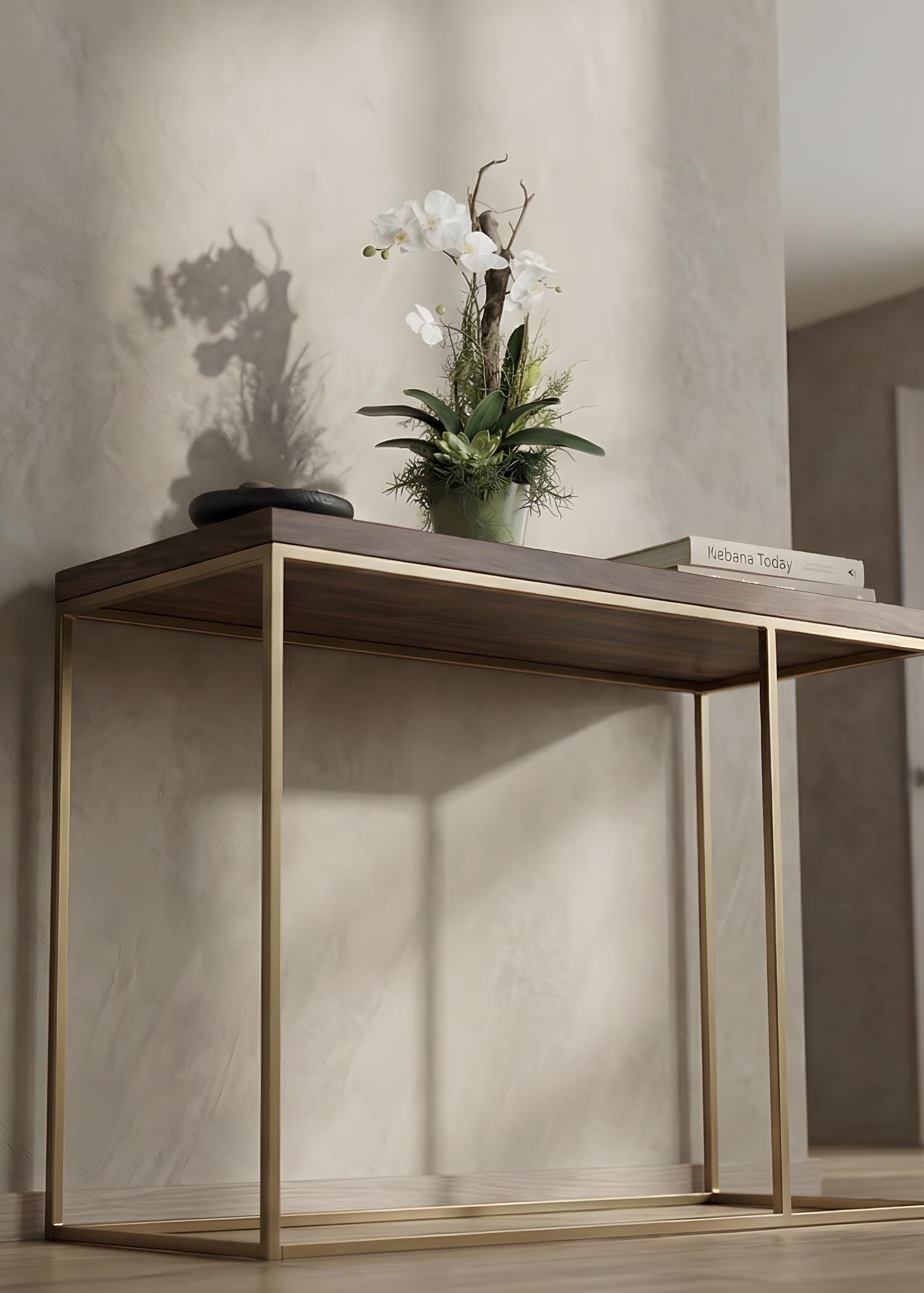 composizioni con orchidee bianche Arte Fiore vista frontale