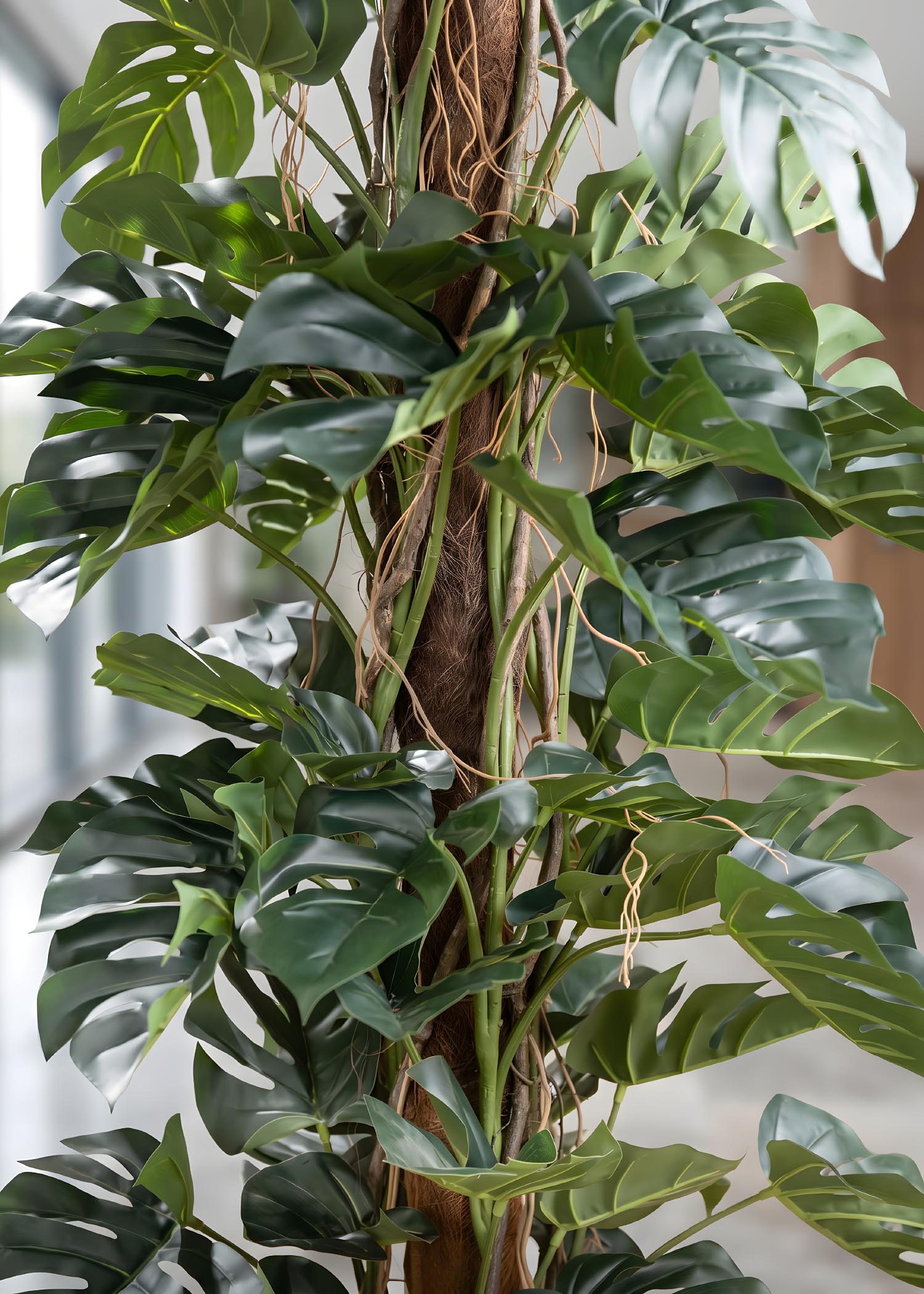 filodendro monstera artificiale Arte Fiore dettaglio tronco misu