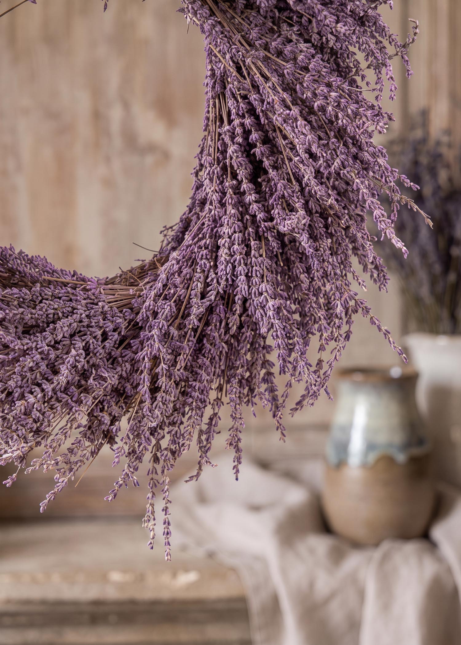 Lavanda naturale essiccata – Dettaglio ghirlanda