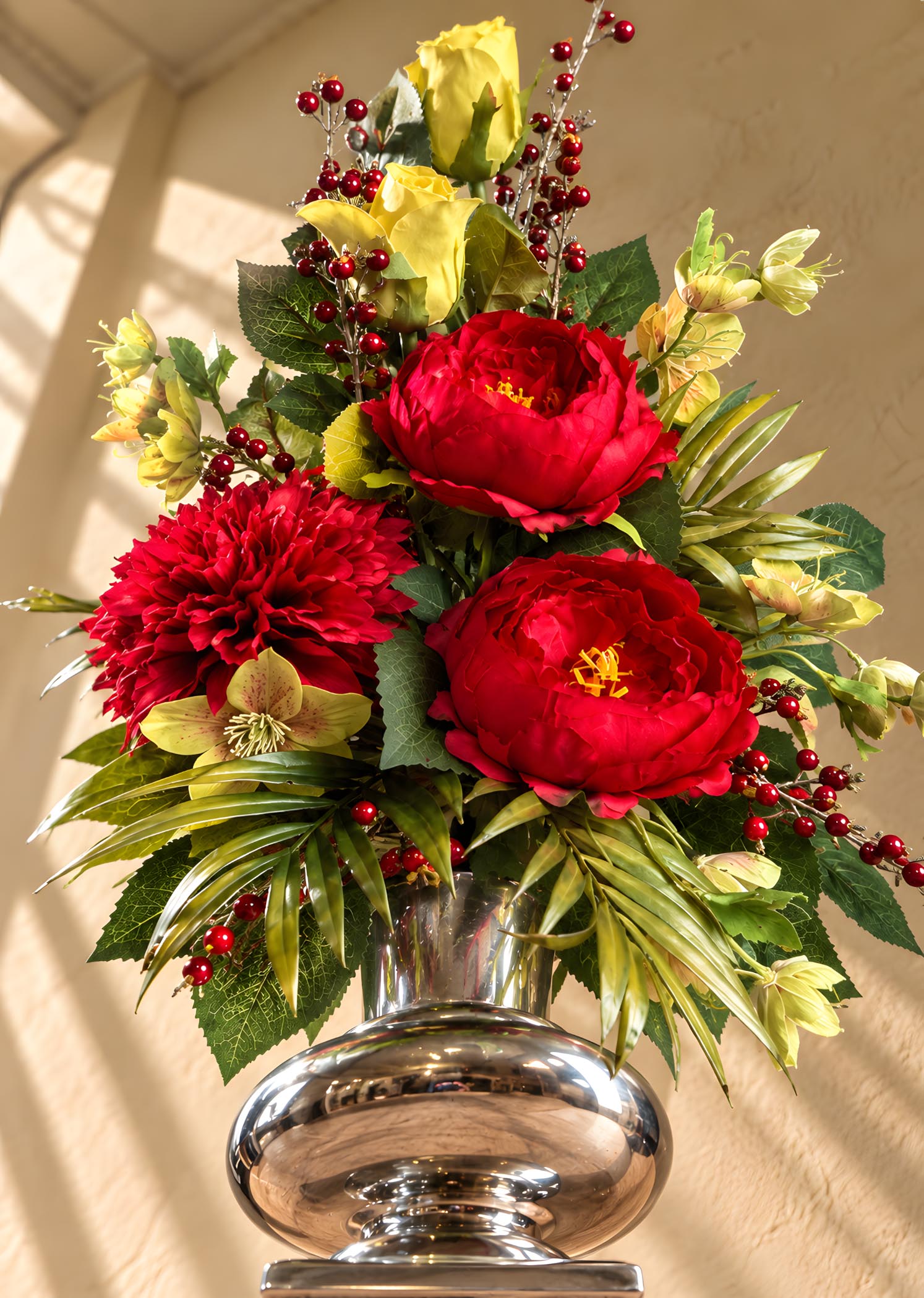Mazzo di fiori finti per cimitero