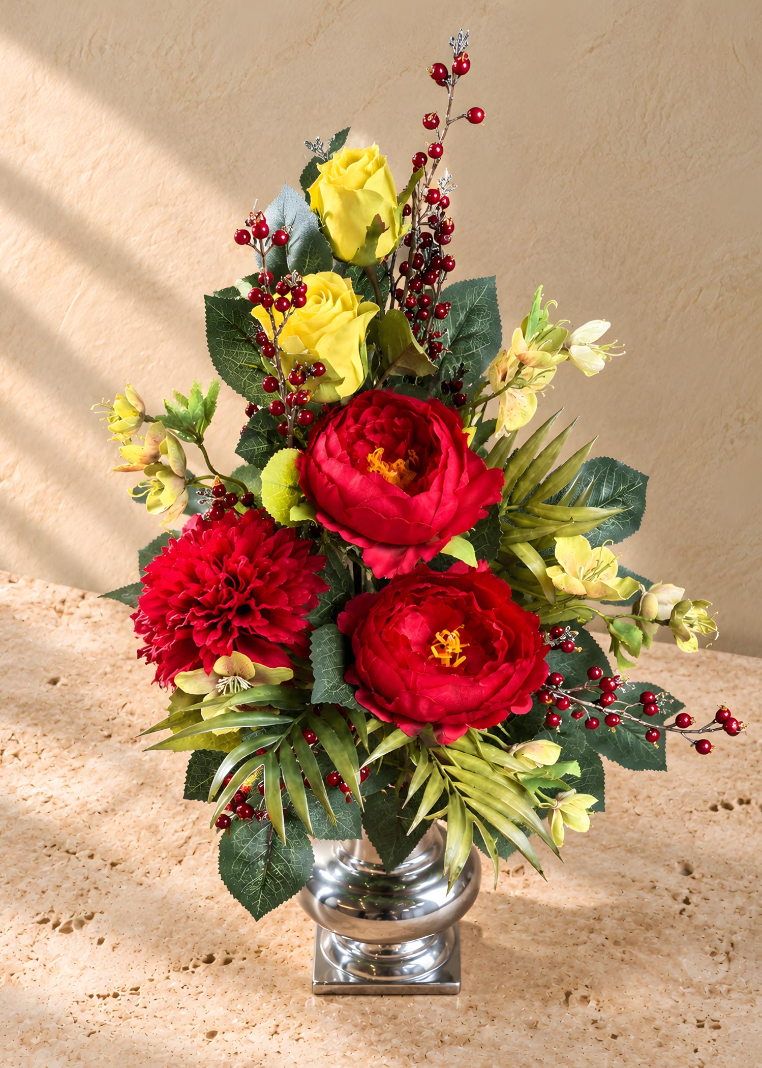 Mazzo di fiori artificiali per cimitero