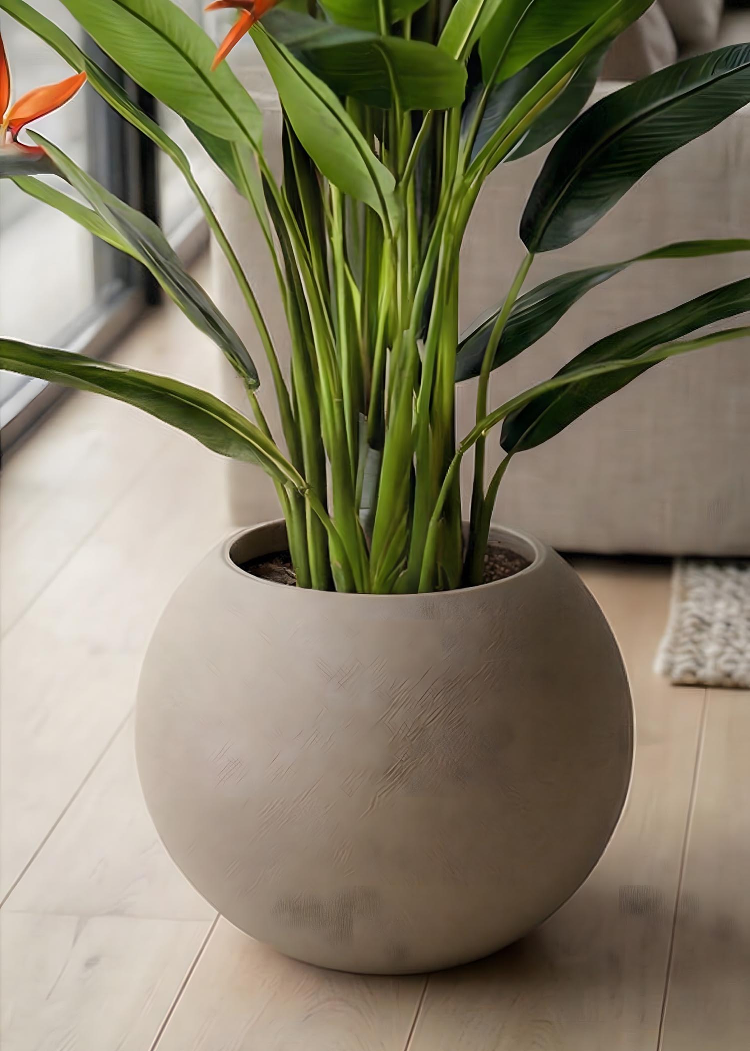pianta sterlizia artificiale vaso design moderno Arte Fiore